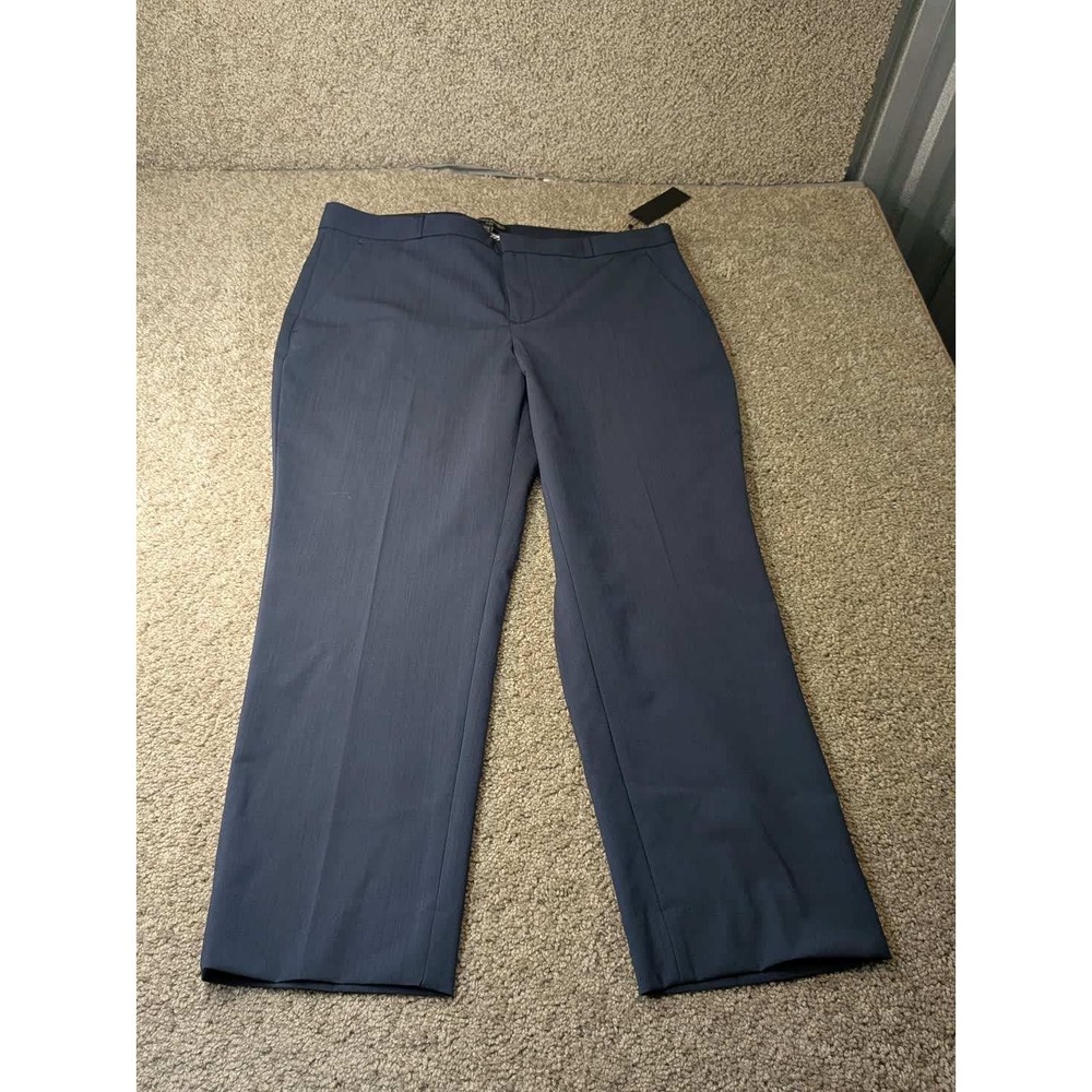 Banana Republic Avery Navy Italian Wool Ankle Pants Womens 12S Machine Washable